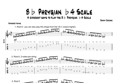 Bb Phrygian b4 Scale (4 Ways to Play)