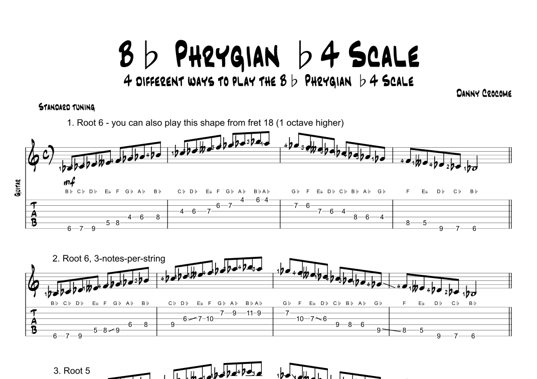 Bb Phrygian b4 Scale (4 Ways to Play)
