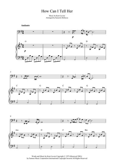 How Can I Tell Her (arr. Kaiserin Rebecca)