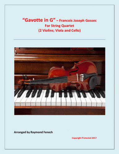 Gavotte in G - For String Quartet (2 Violins, Viola and Violoncello) (arr. Raymond Fenech)