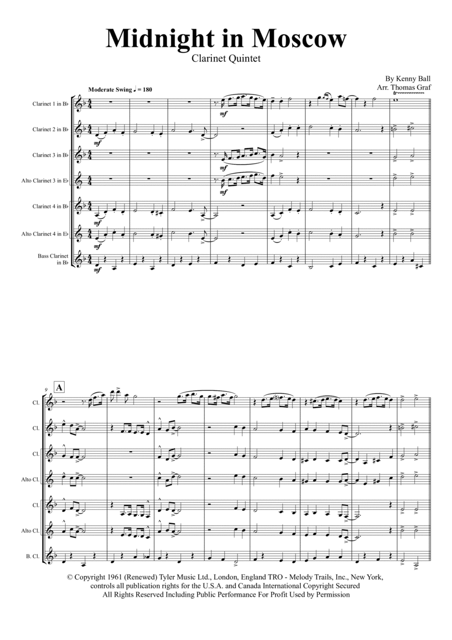 Midnight In Moscow (arr. Thomas Graf)