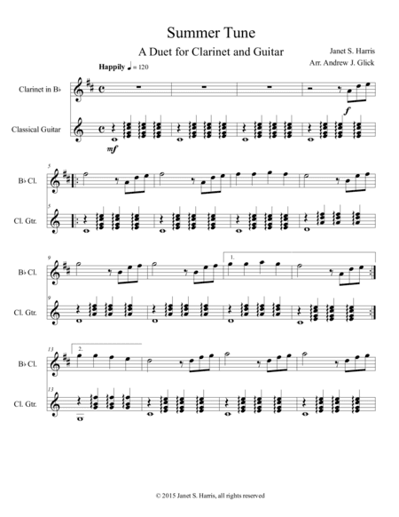 Summer Tune (Guitar and Clarinet Duet)
