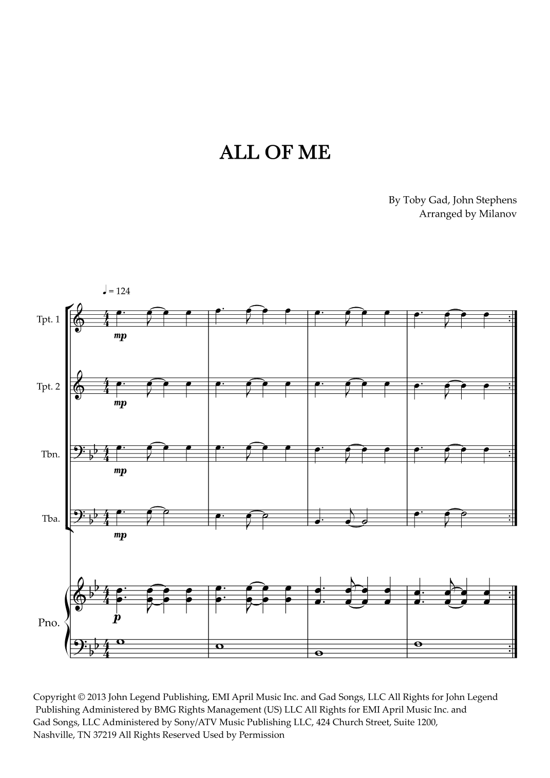 All Of Me (arr. Milanov)