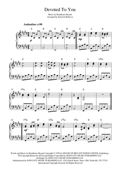 Devoted To You (arr. Kaiserin Rebecca)