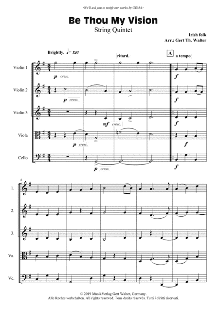 Be Thou My Vision (arr. Gert Th. Walter)