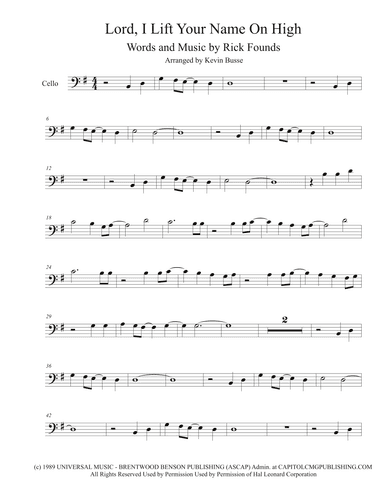 Lord, I Lift Your Name On High (arr. Kevin Busse)