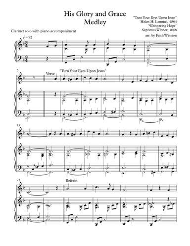 His Glory and Grace Medley (arr. Faith Winston)