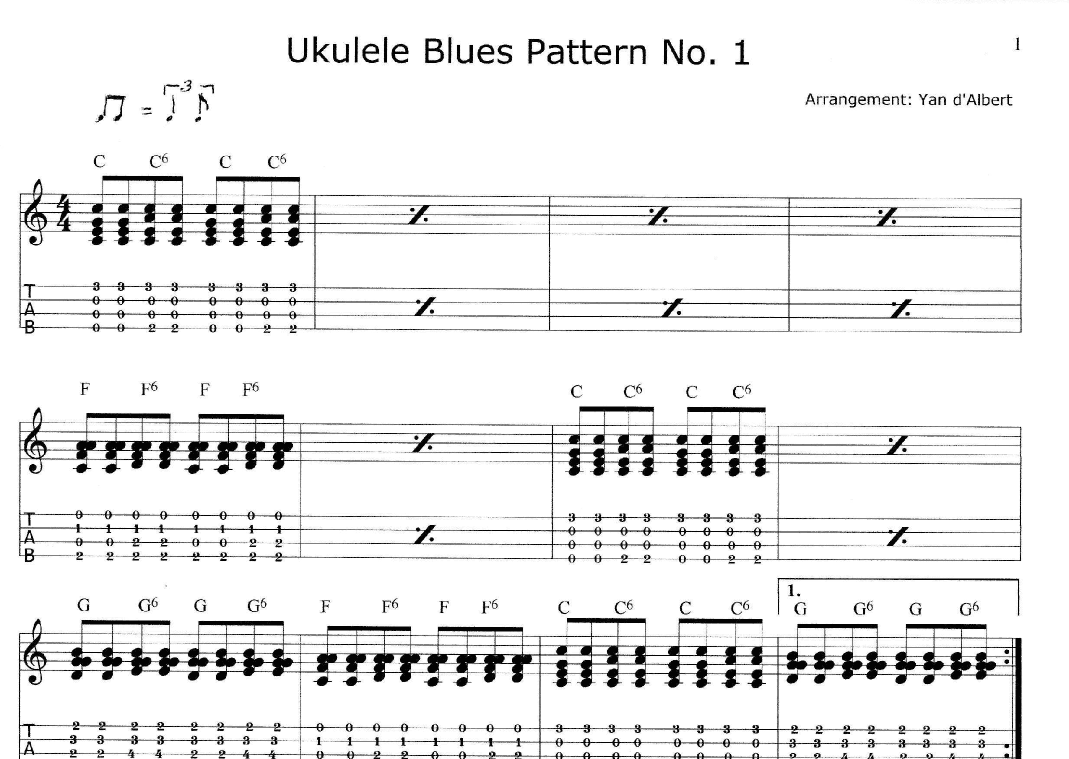 Ukulele Blues Pattern No. 1