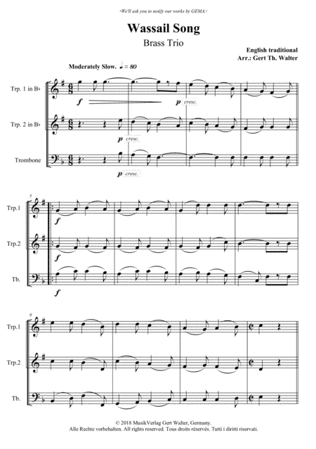 Wassail Song (arr. Gert Th. Walter)