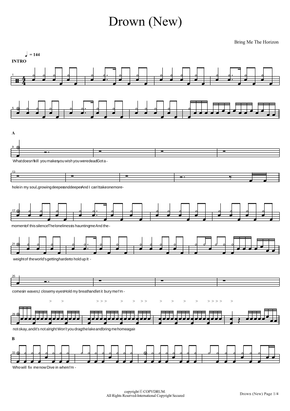 Drown (arr. COPYDRUM)