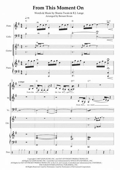 From This Moment On (arr. Benson Kwan)