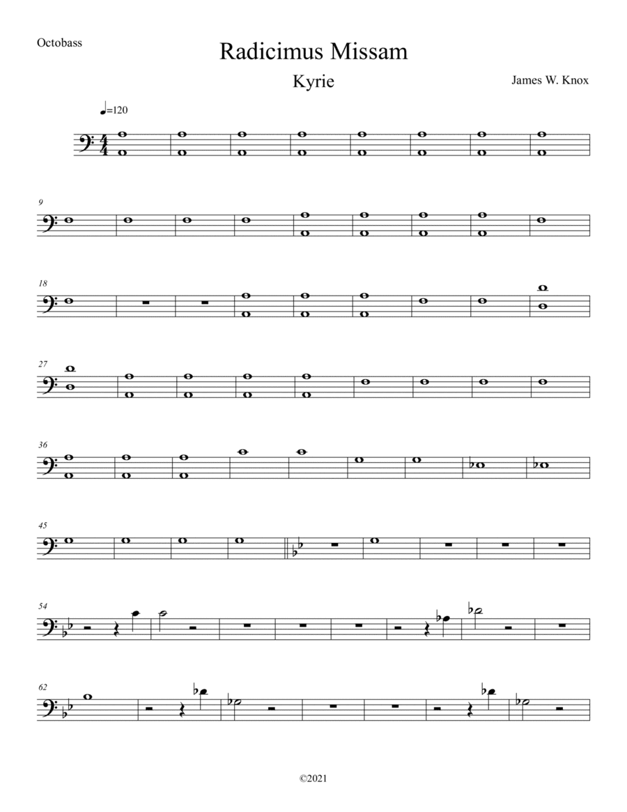 Radicimus Missam (Radical Mass) KYRIE, instrumental parts