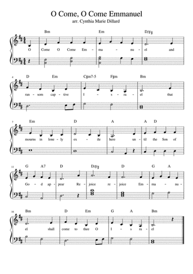 O Come O Come Emmanuel (arr. Cynthia Marie Dillard)