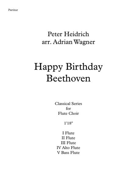 "Happy Birthday Beethoven" Flute Choir arr. Adrian Wagner (arr. Adrian Wagner)