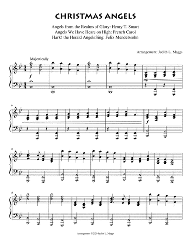 Christmas Angels (Angels from the Realms of Glory, Angels We Have Heard on High, & Hark! the Herald (arr. Judith. L. Maggs)