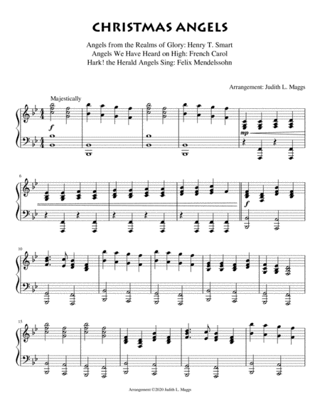 Christmas Angels (Angels from the Realms of Glory, Angels We Have Heard on High, & Hark! the Herald (arr. Judith. L. Maggs)