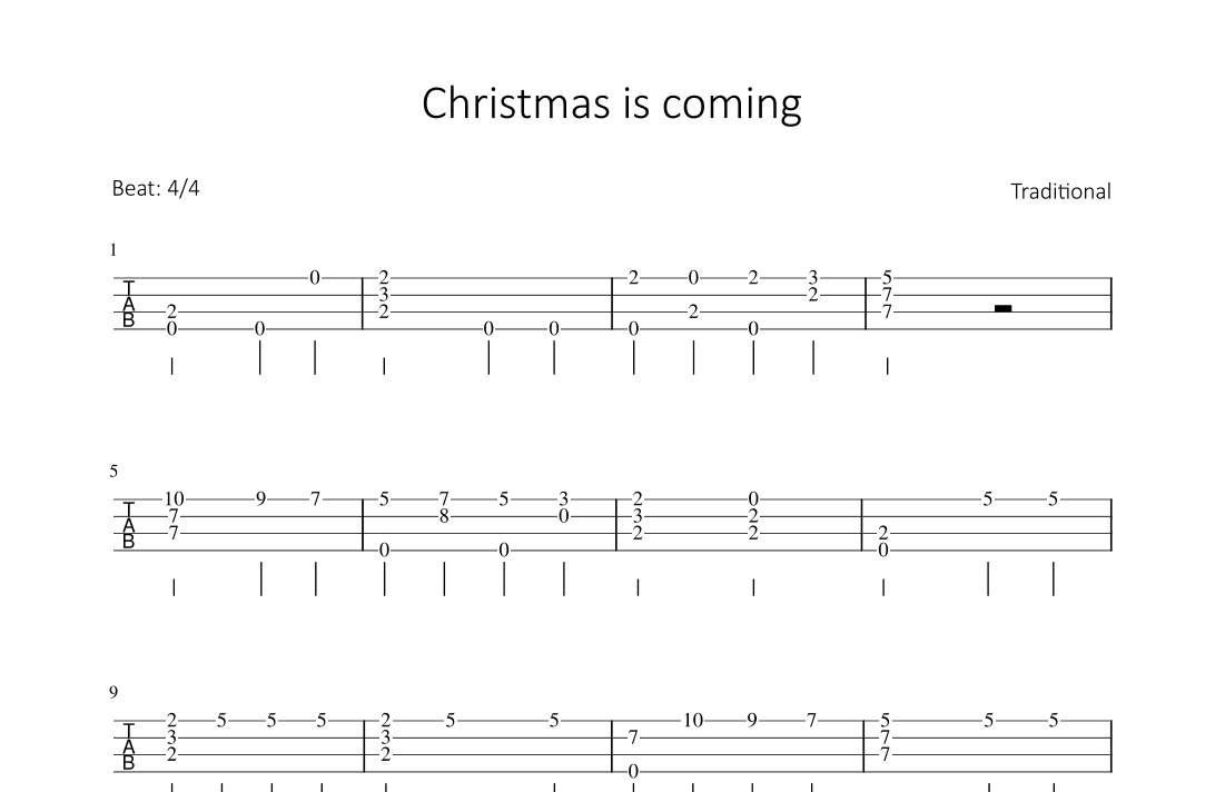 Christmas is coming (arr. Bettina Schipp)