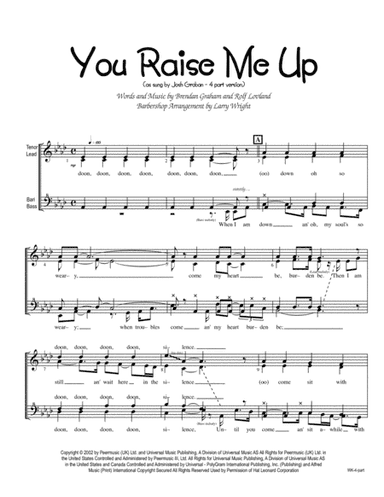 You Raise Me Up (arr. Larry Wright)