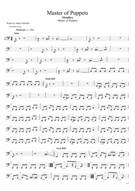 Master Of Puppets (arr. Hugo Neves)