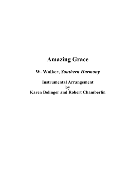 Amazing Grace (arr. Robert Chamberlin and Karen Bolinger)