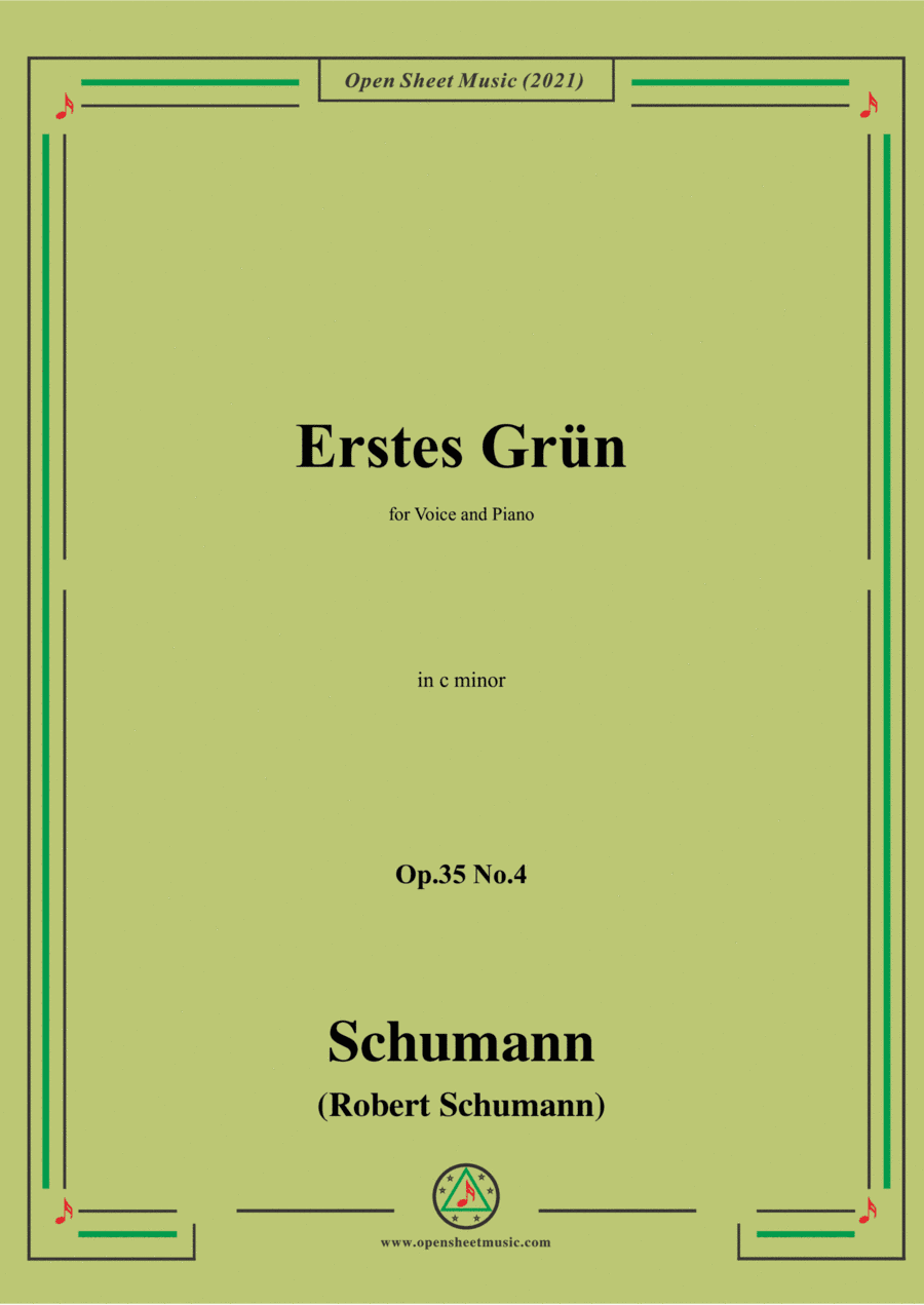 Schumann-Erstes Grun,Op.35 No.4 in c minor (arr. Open Cloud)