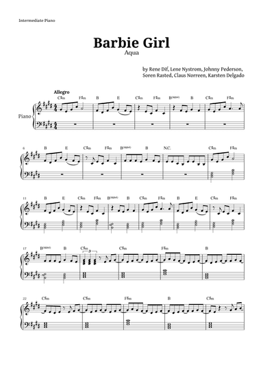 Barbie Girl (arr. Langanho)