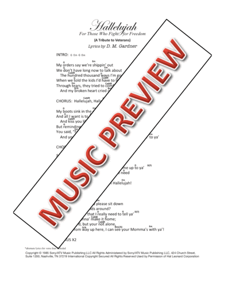 Hallelujah (arr. D. M. Gardner)