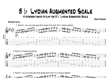 Bb Lydian Augmented Scale (4 Ways to Play)
