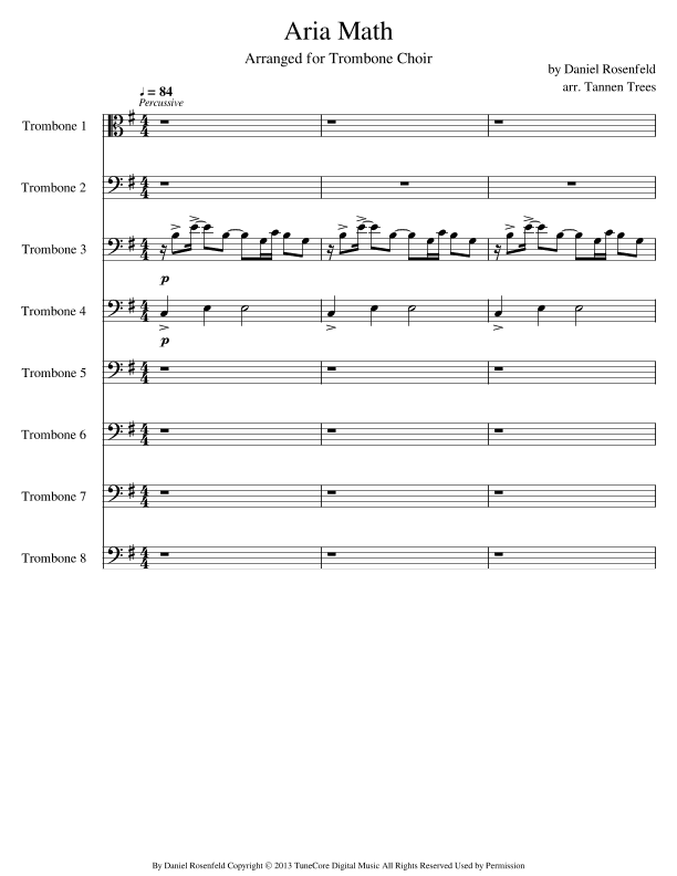 Aria Math (arr. Tannen Trees)