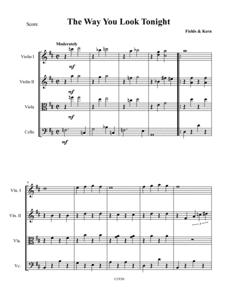 The Way You Look Tonight (arr. Thomas Strauch)