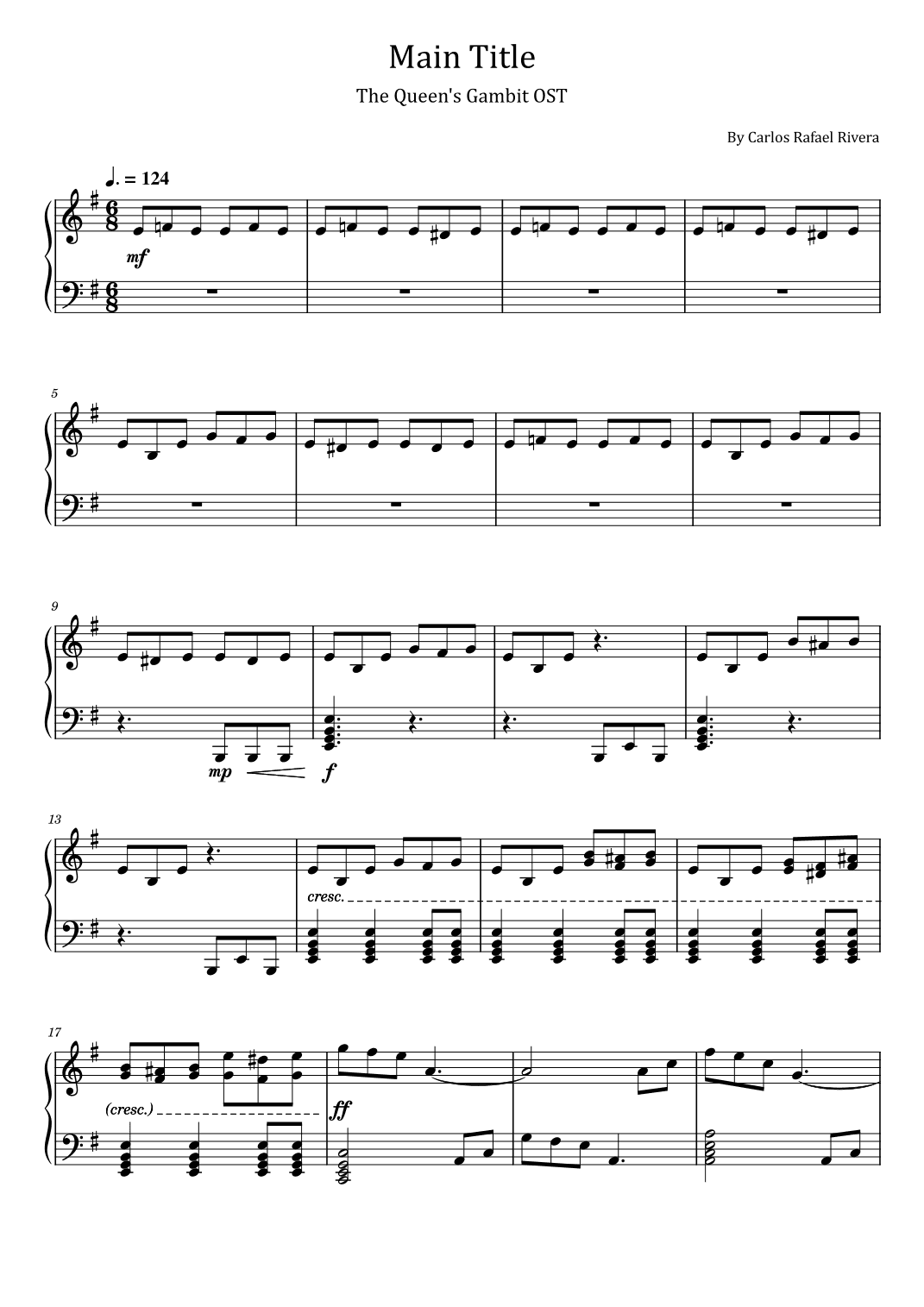 Main Title (arr. poon)