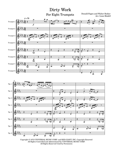 Dirty Work (arr. Liam Madell)
