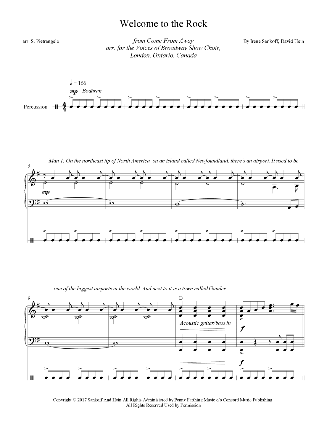 Welcome To The Rock (arr. Scott Pietrangelo)