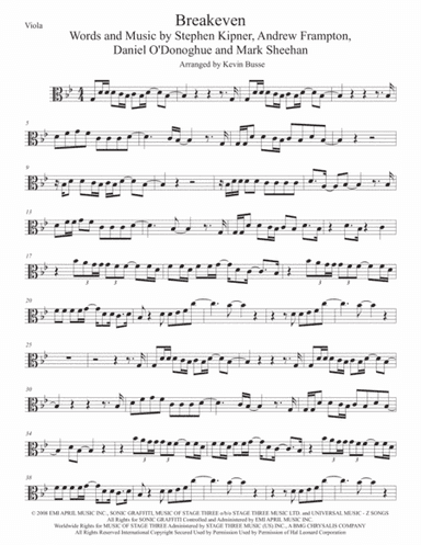 Breakeven (arr. Kevin Busse)