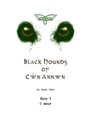 Black Hounds of Cwn Annwn for Harp Ensemble (C minor)-Harp 3 part only