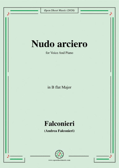 Falconieri-Nudo arciero,in B flat Major,for Voice and Piano (arr. MSM)