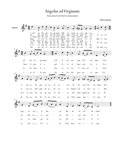Angelus ad Viginum a Carol for the Annunciation (arr. Dr. Gregory Hamilton)