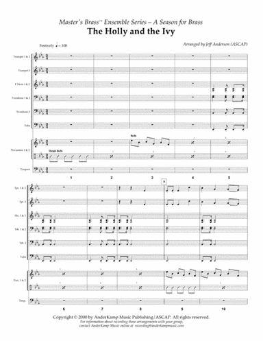 The Holly and the Ivy for Brass Choir/Ensemble (arr. Jeff D. Anderson)