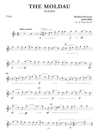 The Moldau for Flute and Piano (arr. Diego Marani)