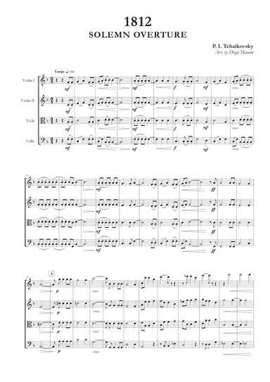 1812 Overture for String Quartet (arr. Diego Marani)