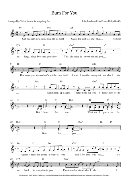 Burn For You (arr. Vicky Jacobs)