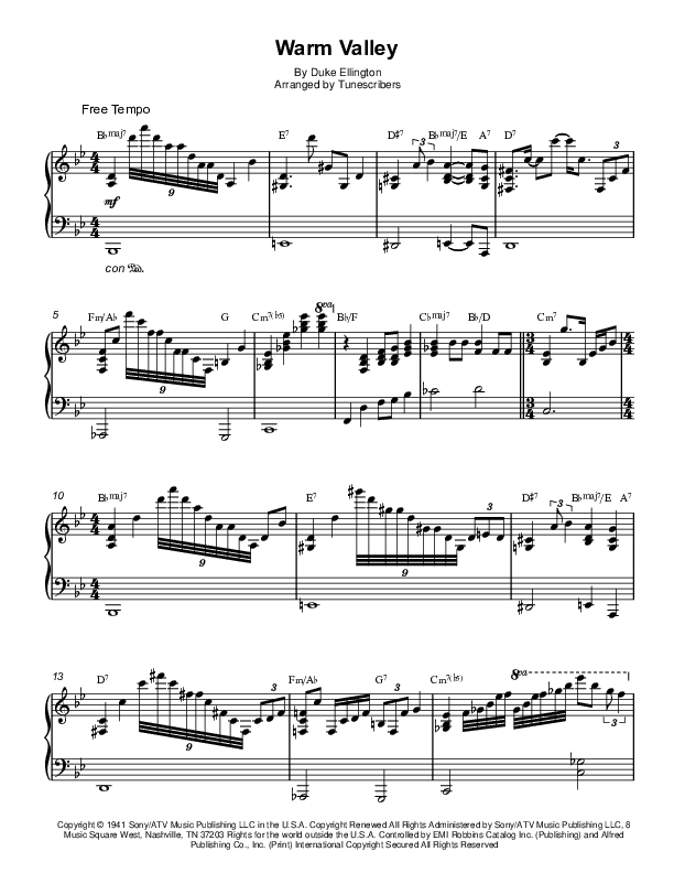 Warm Valley (arr. Tunescribers)