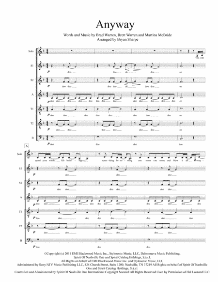 Anyway (arr. Bryan Sharpe)