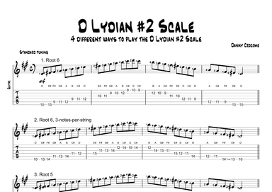 D Lydian #2 Scale (4 Ways to Play)