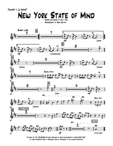 New York State Of Mind (arr. Sean Dalton)