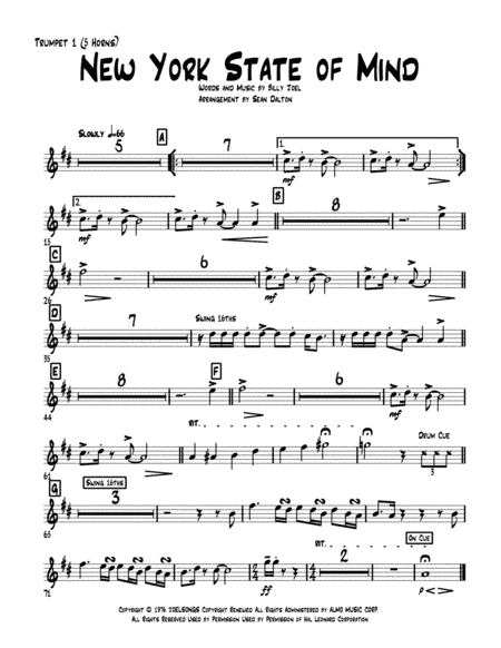 New York State Of Mind (arr. Sean Dalton)