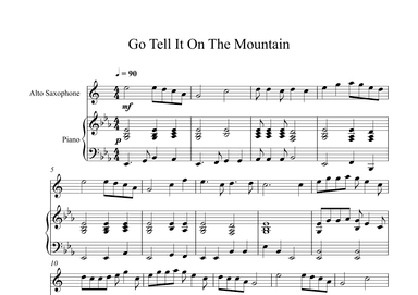 Go Tell It On The Mountain (Alto Sax + Piano) (arr. Digital Book Music)