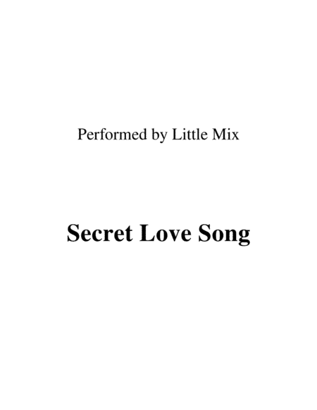 Secret Love Song (arr. Ronn M)