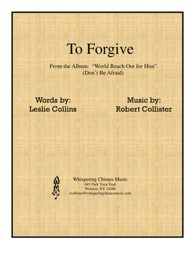To Forgive