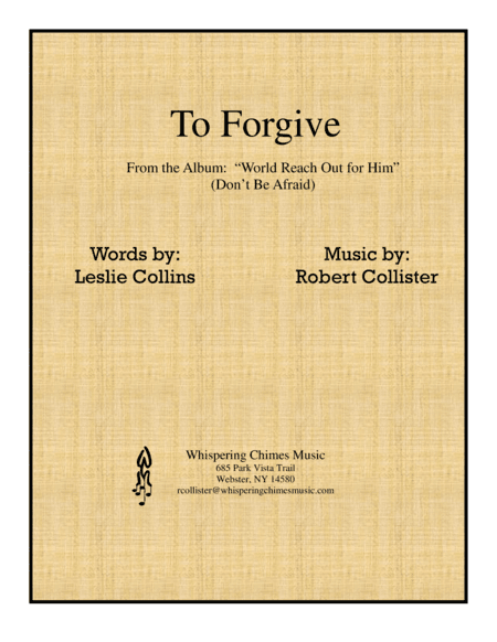 To Forgive